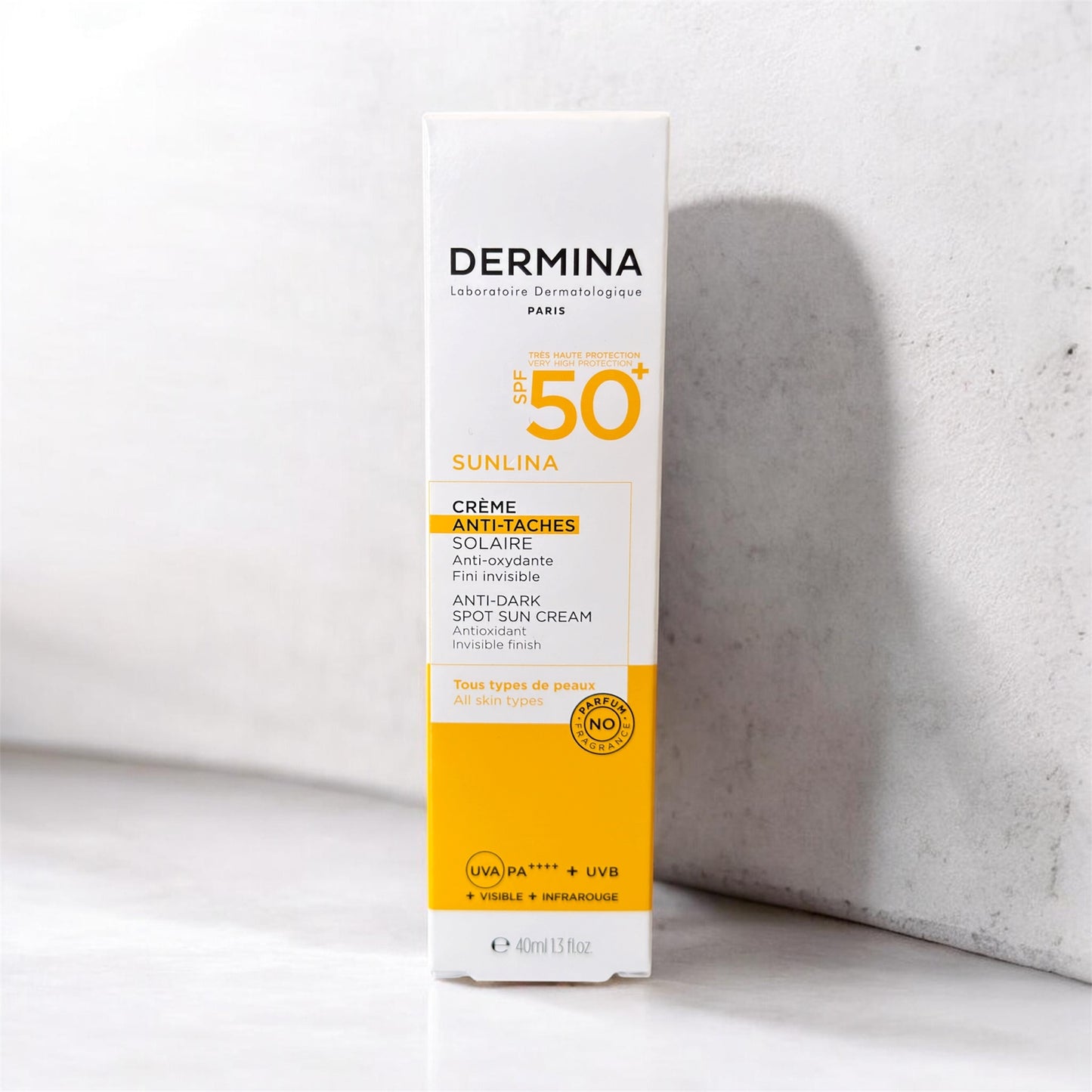 DERMINA ECRAN CREME ANTI-TACHE SOLAIRE 50+spf