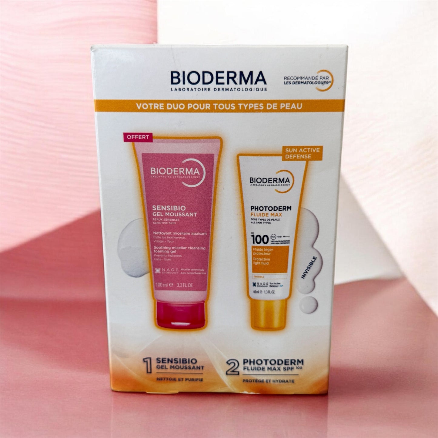 PACK BIODERMA ( ecran photoderm & gel moussant sensibio )