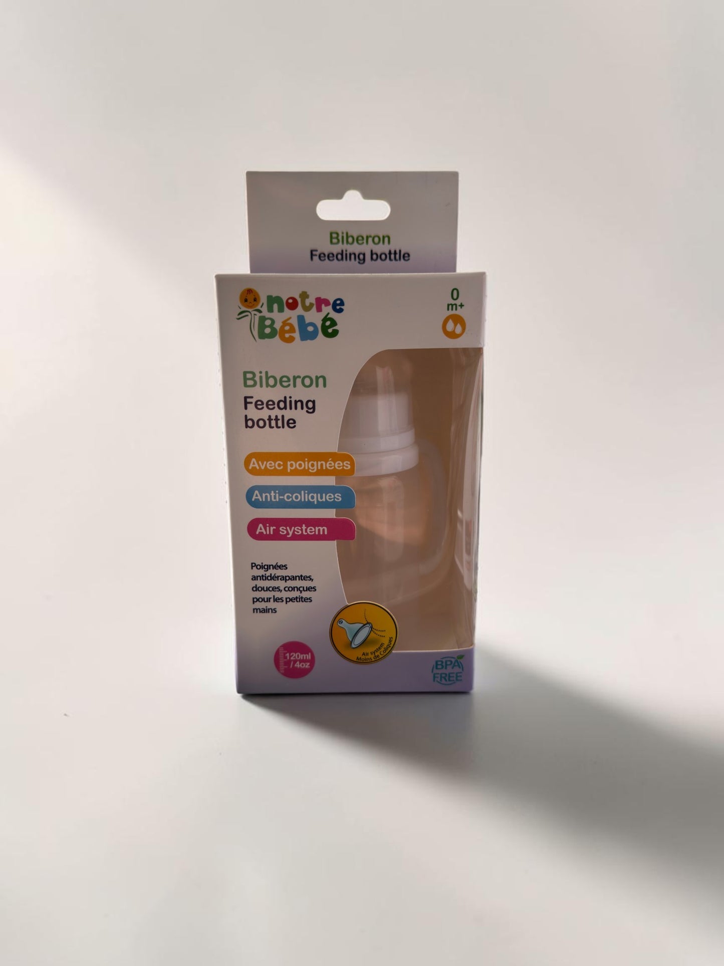 NOTRE BEBE biberon avec poignees 120ml