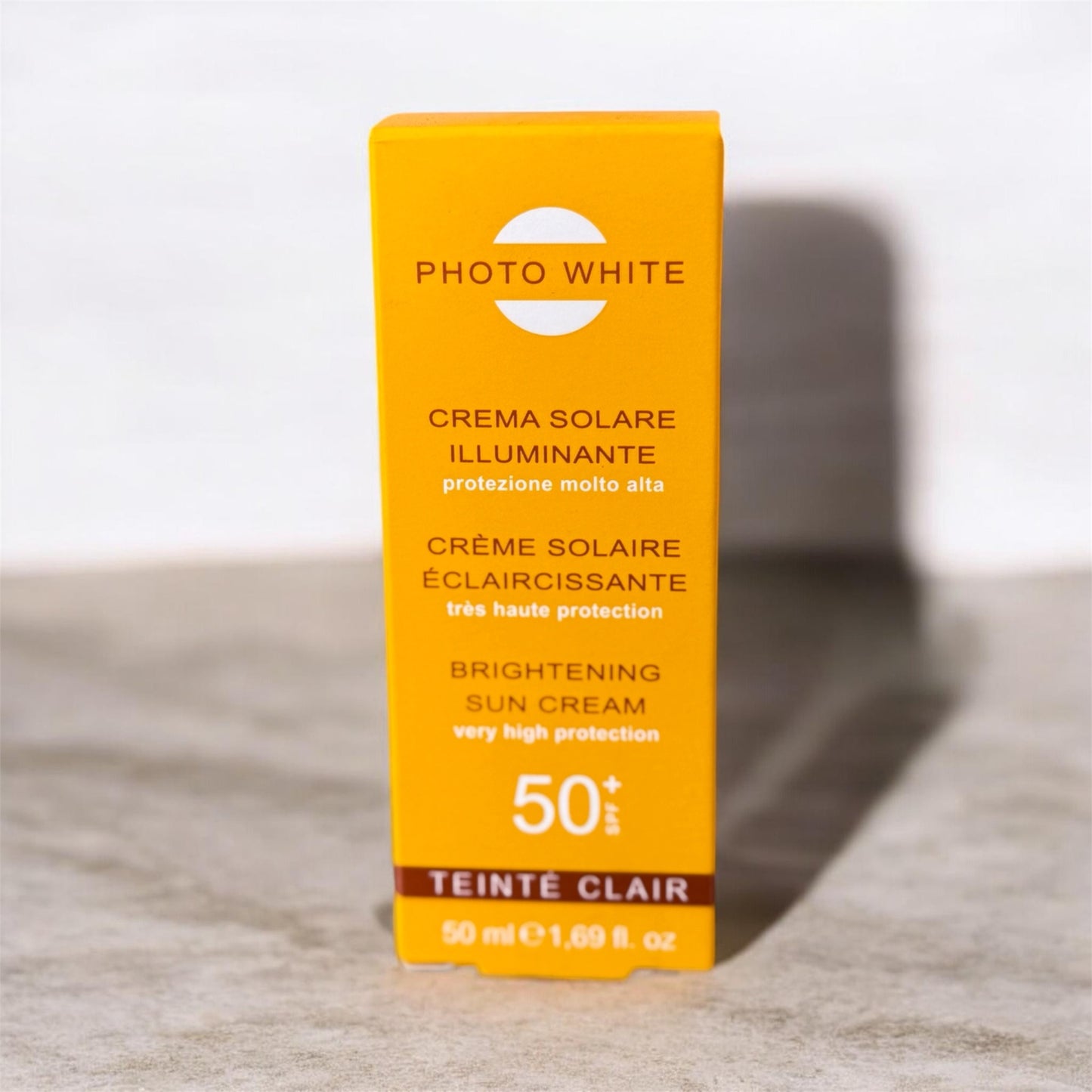 PHOTO WHITE CREME  SOLARE TEINTE 50+spf